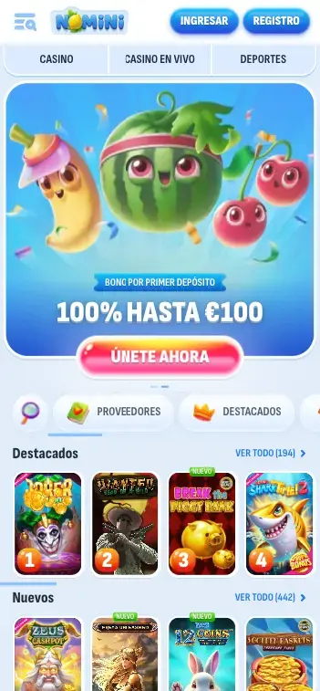 nomini casino app