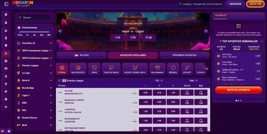 casa de apuestas duospin