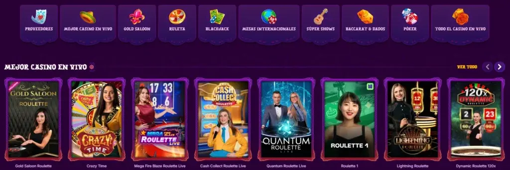 casino en vivo duospin