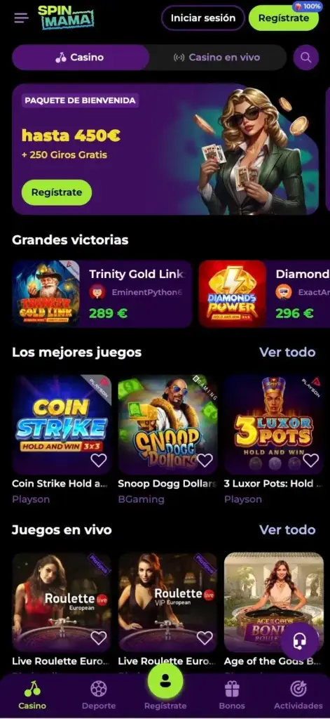 app spinmama movil