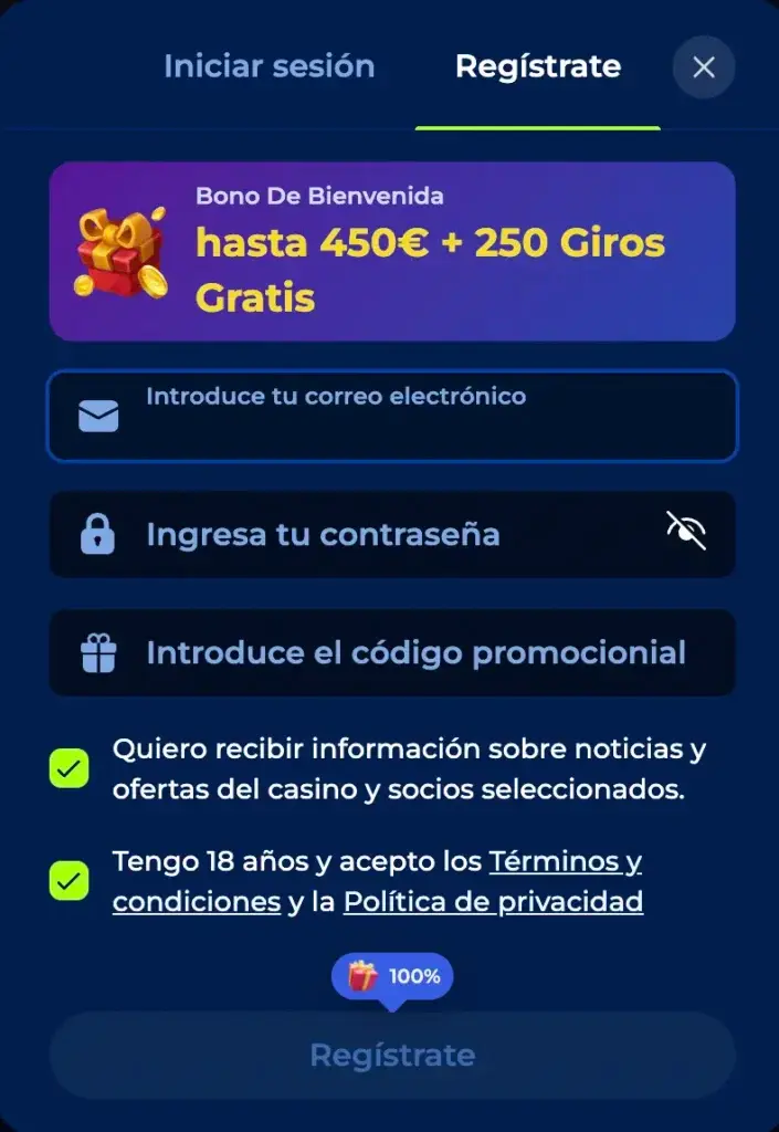 registro billionairespin casino