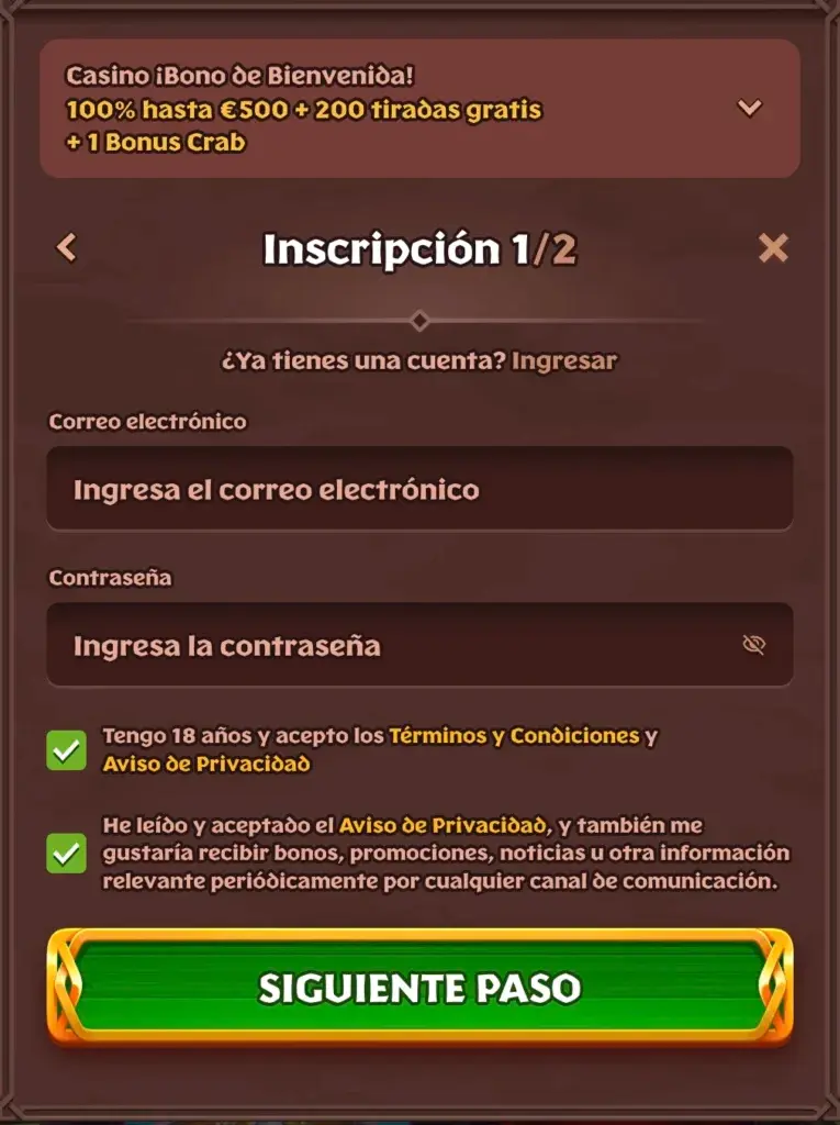 registro viking luck casino